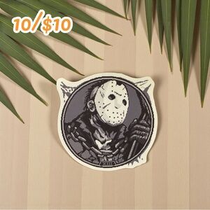 FRIDAY THE 13TH JASON VOORHEES CAMEO STICKER – RETRO PIXEL STYLE | 2 1/2”